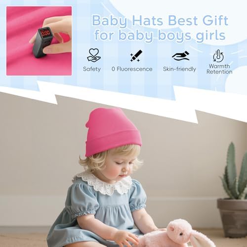 Zando Baby Beanie Newborn Hats Infant Toddler Seamless Warm Soft Knit Cap - Image 2