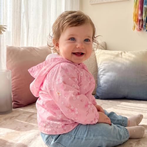 Toddler Baby Girl Windbreaker Jacket Zip Up Hoodie Long Sleeve Sweatshirt - Image 2