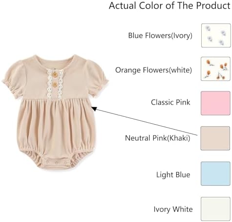 Ruliby Baby Girls Clothes Cotton Bubble Romper Summer Newborn Outfits | - Image 2