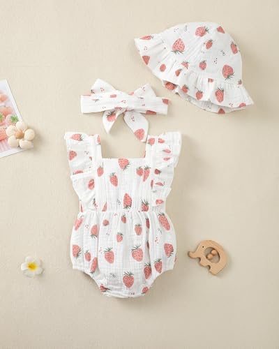 Renotemy Baby Girl Clothes Summer Newborn Girls Outfits Preemie-18Months - Image 4