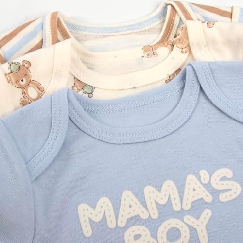 Baby Essentials Baby Boys 5 Piece Bodysuit Set - Image 6