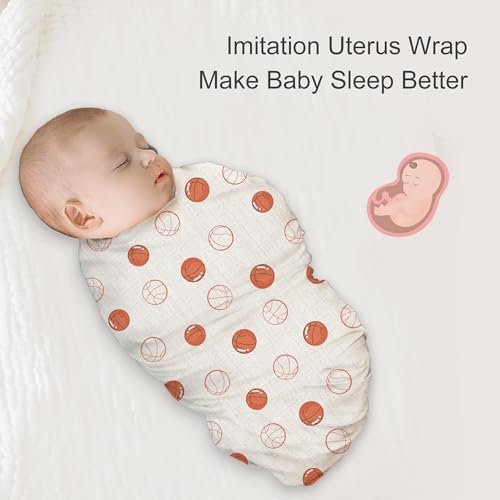 Baby Swaddle Blankets, Bamboo Muslin Receiving Blanket | 2-Pack, Lightweight & - Image 5