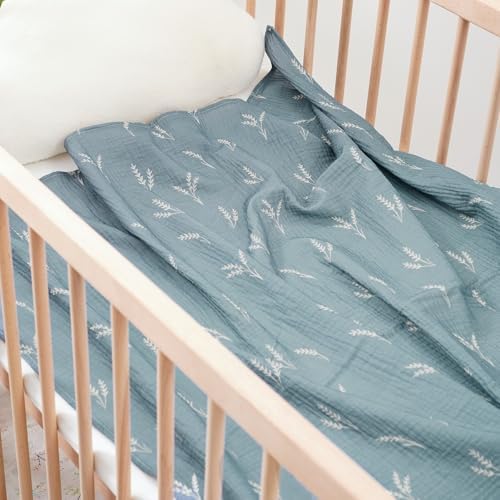 Happy Flute 4Set Muslin Swaddle Blankets Soft Baby Blanket - Image 5