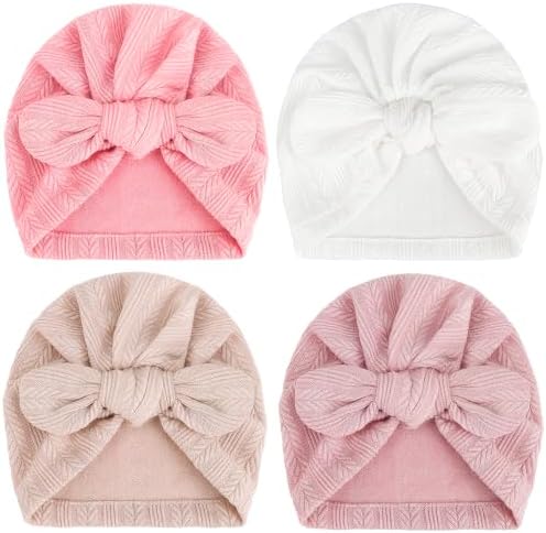 DRESHOW BQUBO Newborn Baby Bow Knot Turban Hat Hospital Hat Baby Infant Beanie by DRESHOW