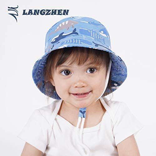 LANGZHEN Sun Protection Hat for Kids Toddler Boys Girls Wide Brim Summer - Image 2