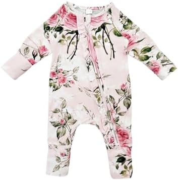 Bow Dream Bamboo Pajamas for Baby, Rayon Sleeper Romper Jumpsuit Outfit | 93% - Image 5