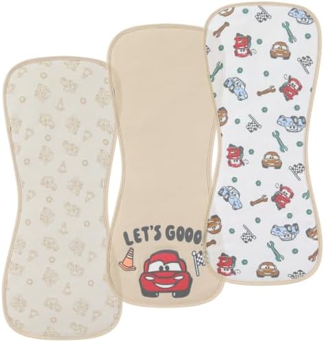Disney Baby Cars Lightning McQueen Burp Cloths 3-Pack by Disney
