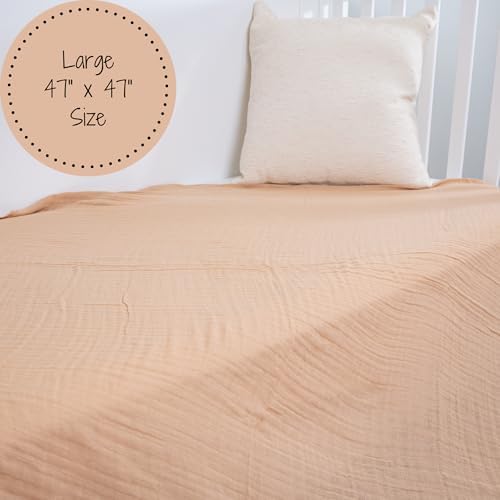 LollyBanks 100% Cotton Baby Blankets 2 Pack, Gentle and Soft Muslin Swaddle - Image 5