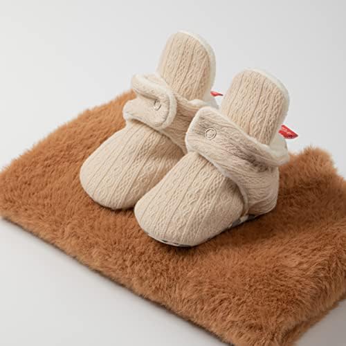 ohsofy Newborn Baby Cotton Booties Stay On Slipper Winter Warm Soft Shoes - Image 4