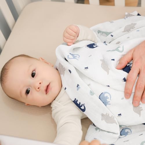 david's kids 4 Pack Baby Muslin Swaddle Blankets, 100% Cotton and Ultra Soft - Image 6