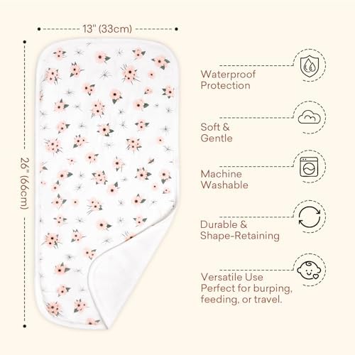 Baby Burp Cloths, Waterproof, 8 Pack, 13 x 26 Inch, Extra Large - Image 4