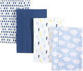 Luvable Friends Unisex Baby Cotton Flannel Burp Cloths, Boy Clouds, One Size by Luvable+Friends