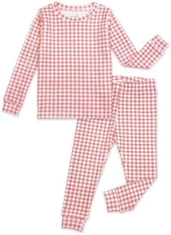 moimoln Cotton Modal Baby Toddler Pajamas Check Solid Leopard 6M-8Y by moimoln