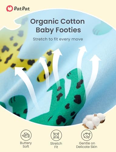 PATPAT Organic Cotton Baby Footie Pajamas - Image 4