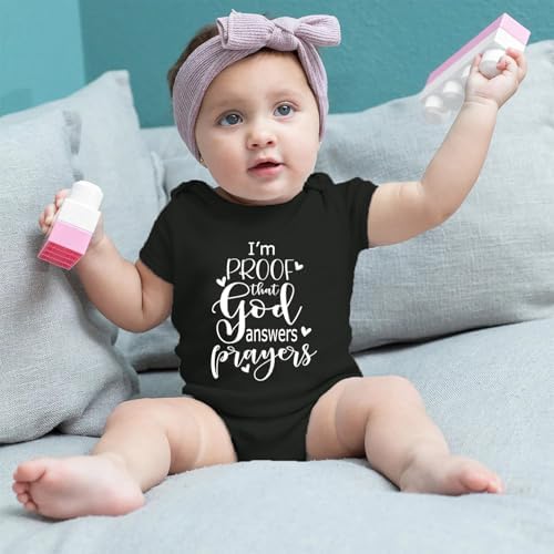 listery I'M Proof That God Answers Prayers Baby Bodysuit Baby Religious Infant - Image 3