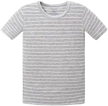 AVAUMA Stripe Pattern Baby Boys Girls Pajama Set Kids Toddler Snug fit Ribbed - Image 3