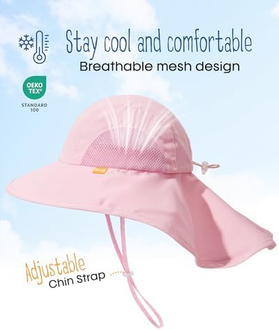 FURTALK Toddler Kids Sun Hat UPF 50+ Sun Protective Bucket Hat - Image 3