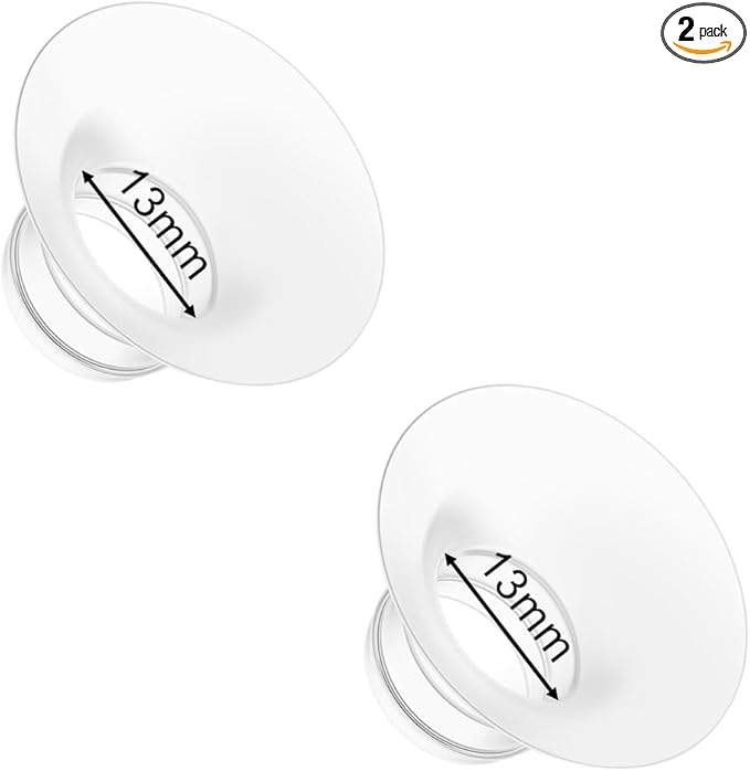 Flange Insert 13mm for Momcozy M9 M6 M5 V1 Pro V2 Pro S12 Pro S9 Pro, Compatible with Medela/Elvie/Spectra/Willow Go/eufy/Lansinoh Breast Pump, Breastfeeding Essential Kit, 2PCS