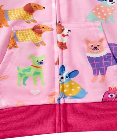 Baby Girl Zip-up Jacket Rainbow Unicorn Cotton Hoodie Sweatshirt Toddler Fall - Image 2
