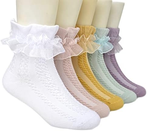 Toddler Girl Ruffle Socks Baby Girls Knee High Socks - Image 3