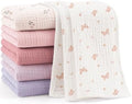 Bearmoss 6 Pack Muslin Burp Cloths by Bearmoss