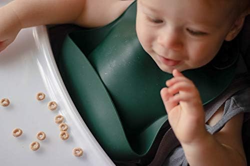 Three Little Tots Modern Silicone Baby Bib – Adjustable Fit Waterproof Catch - Image 5