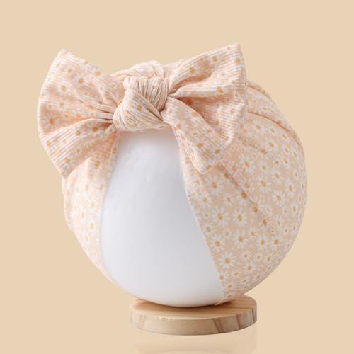 Baby Girls Hair Bow Knot Turban Hat Newborn Hospital Hats Infant Toddler Head - Image 6