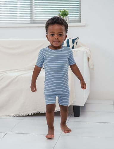 AVAUMA Stripe Pattern Baby Boys Girls Pajama Set Kids Toddler Snug fit Ribbed - Image 3