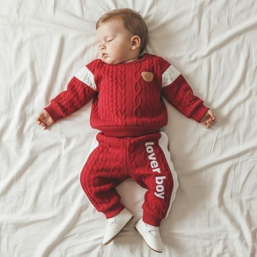 Giraropa Newborn Baby Boy Clothes Rib Knit Romper Jumpsuit Solid Sweater - Image 6