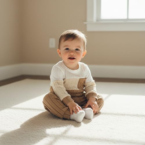 Giraropa Newborn Baby Boy Clothes Rib Knit Romper Jumpsuit Solid Sweater - Image 3