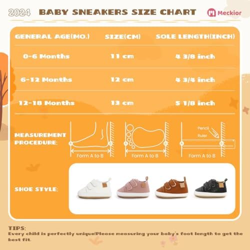 Meckior Toddler Baby Boys Girls High Tops Ankle Sneakers Soft Anti-Slip Sole PU - Image 6
