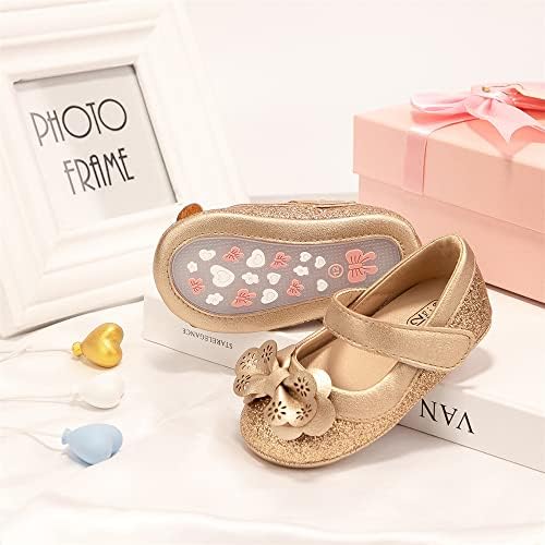 Meckior Infant Baby Girls Soft Sole Bowknot Princess Wedding Dress Mary Jane - Image 4