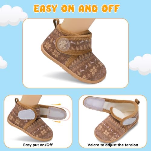 FEETCITY Baby Booties Girls Boys Infant Slippers First Walkers Shoes Warm Socks - Image 3