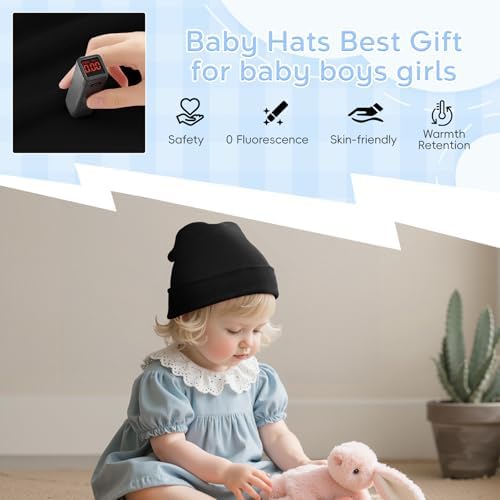 Zando Baby Beanie Newborn Hats Infant Toddler Seamless Warm Soft Knit Cap - Image 2