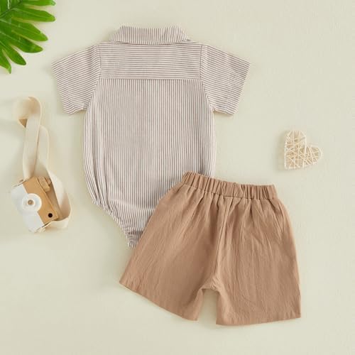 PUHHAPIEY Baby Boy Gentleman Wedding Outfit Dress Romper Suspender Pants | 0 3 - Image 7