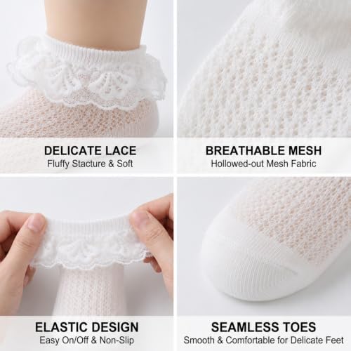 3 Pairs Baby Girl Ruffle Socks - Image 5