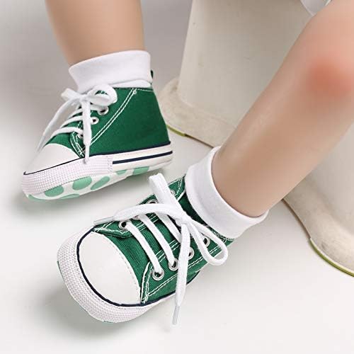 Unisex Baby Girls Boys Canvas High-top Shoes, Newborn Infant Anti-Slip Soft - Image 2