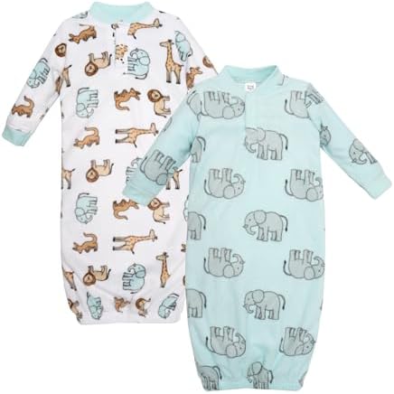 Hudson Baby Unisex Baby Fleece Gowns by HudsonBaby