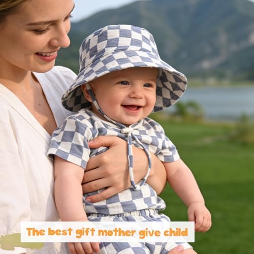 Baby Sun Hat Infant Toddler Summer Cotton Yarn Beach Bucket Hat - Image 2