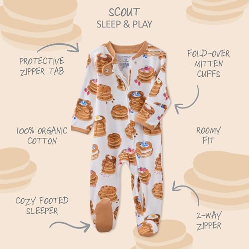 Butterblu Scout Sleep & Play 100% Organic Cotton Footed Zip Front PJs | GOTS - Image 2