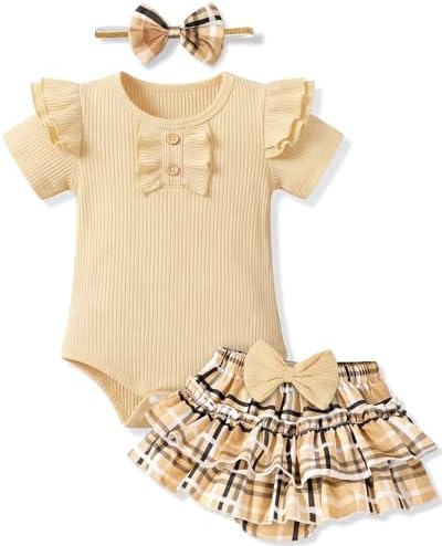 HONGTEYA Baby Girl Clothes Set Newborn Infant Summer Outfits by HONGTEYA