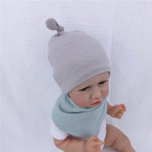 Silky Satin Lined Newborn Hat Hair Care Knot Beanie Hats - Image 3