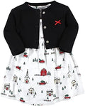 Hudson Baby Infant and Toddler Girls Cotton Dress and Cardigan Set by HudsonBaby