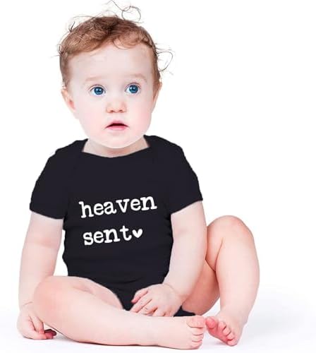 Heaven Sent Baby Bodysuit Religious Pregnancy Announcement Baby Romper Unisex - Image 2