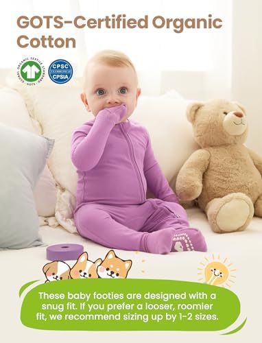 PATPAT Organic Cotton Baby Footie Pajamas - Image 2
