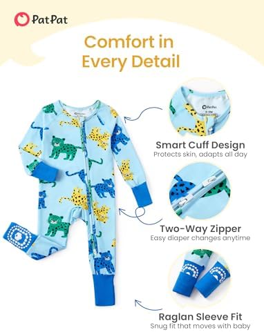 PATPAT Organic Cotton Baby Footie Pajamas - Image 5