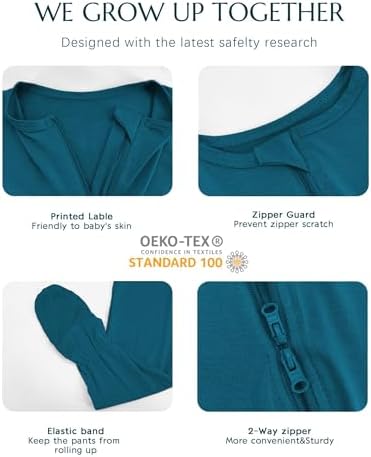 Long Sleeve Baby Bamboo Rayon Romper Infant One-Piece Double Zipper Footies | - Image 2