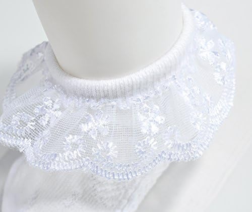 EPEIUS Baby Girl Ruffle Socks, Eyelet Frilly Lace Socks - Image 4