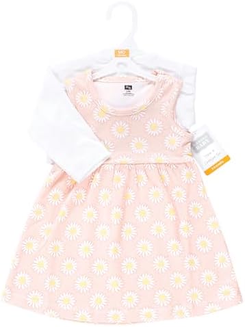 Hudson Baby Infant and Toddler Girls Cotton Dress and Cardigan Set - Image 2