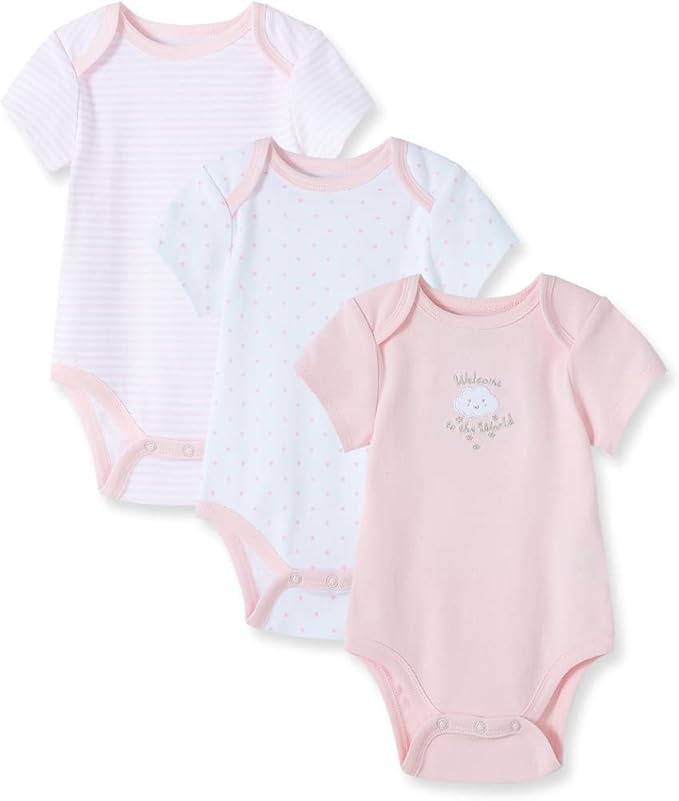 Little Me Clothes for Baby Girls' 3-Pack 100% Cotton Bodysuits by LittleMeChildrensApparel